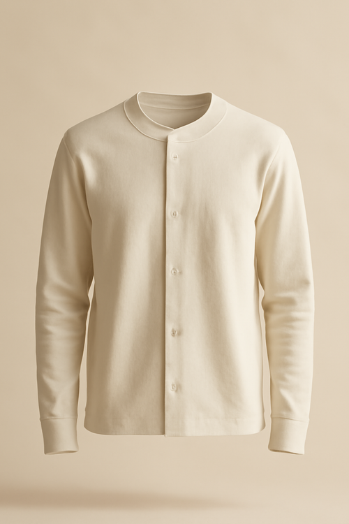 Cyclades Button-Down Organic Camp-Collar Shirt