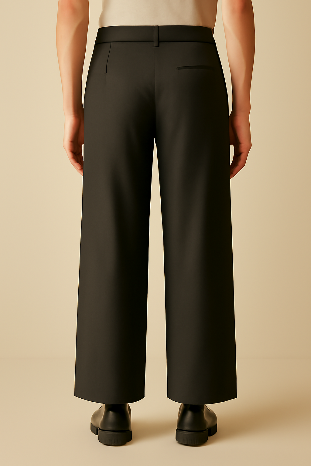 Cyclades Cropped Tencel Wide-Leg Trousers