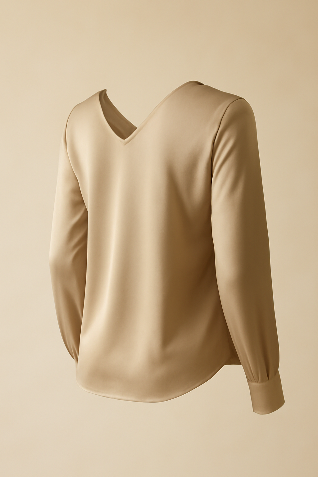 Cyclades Cropped Viscose V-Neck Blouse