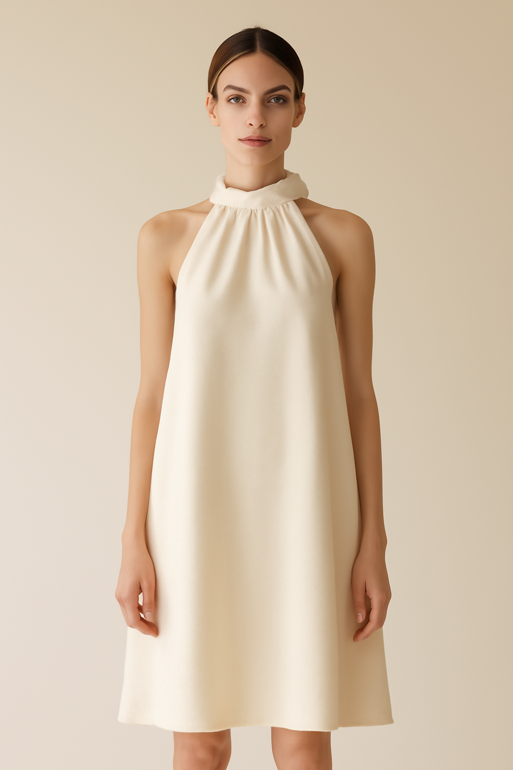 Cyclades Halterneck Linen Maxi Dress