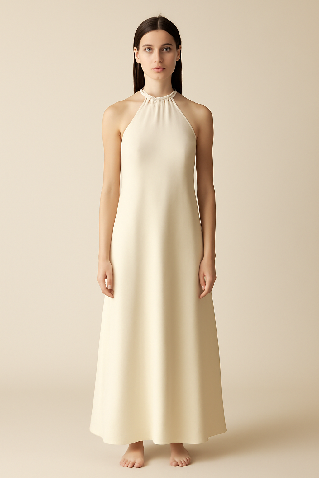 Cyclades Halterneck Organic Maxi Dress