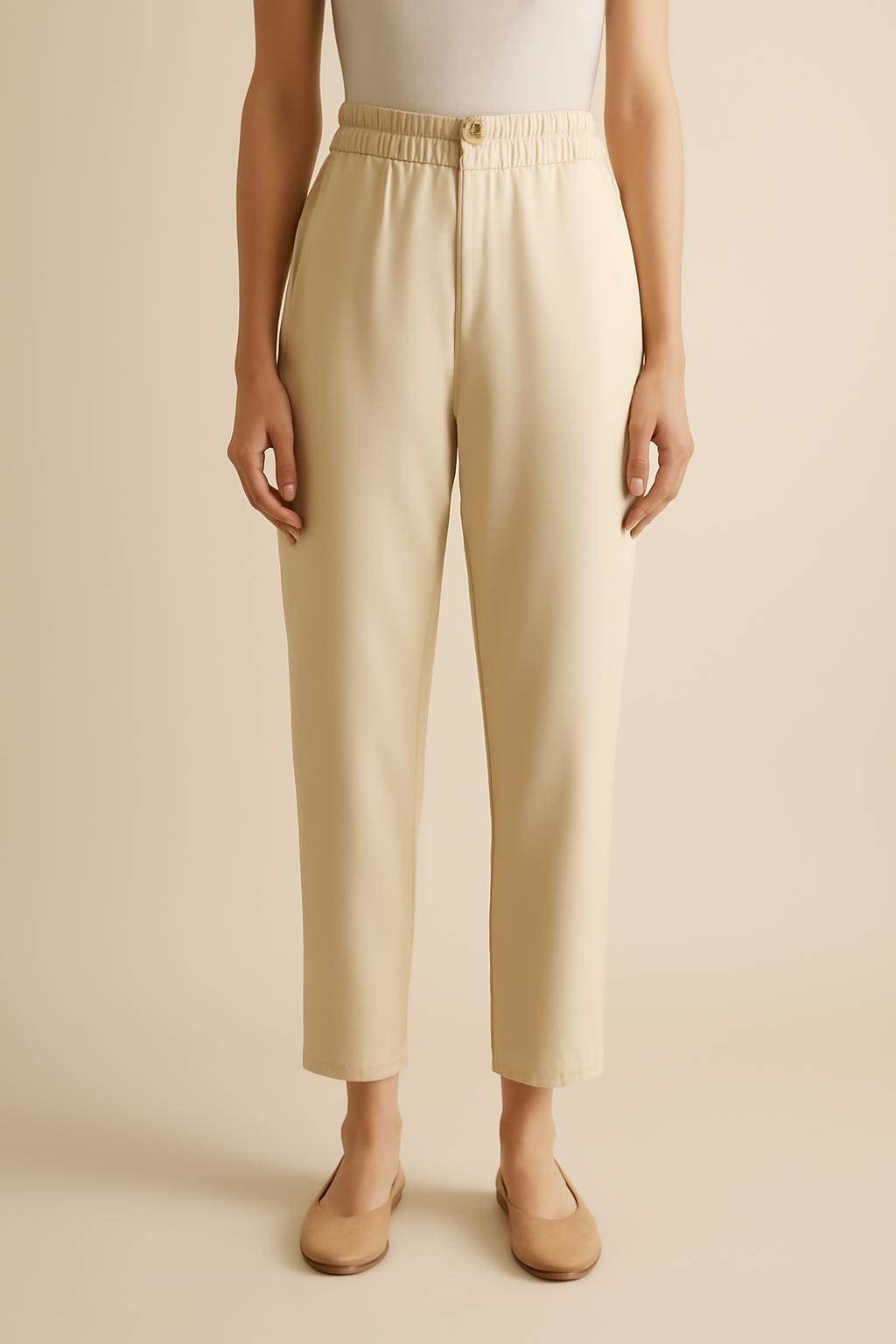 Cyclades High-Rise Linen Tapered Trousers