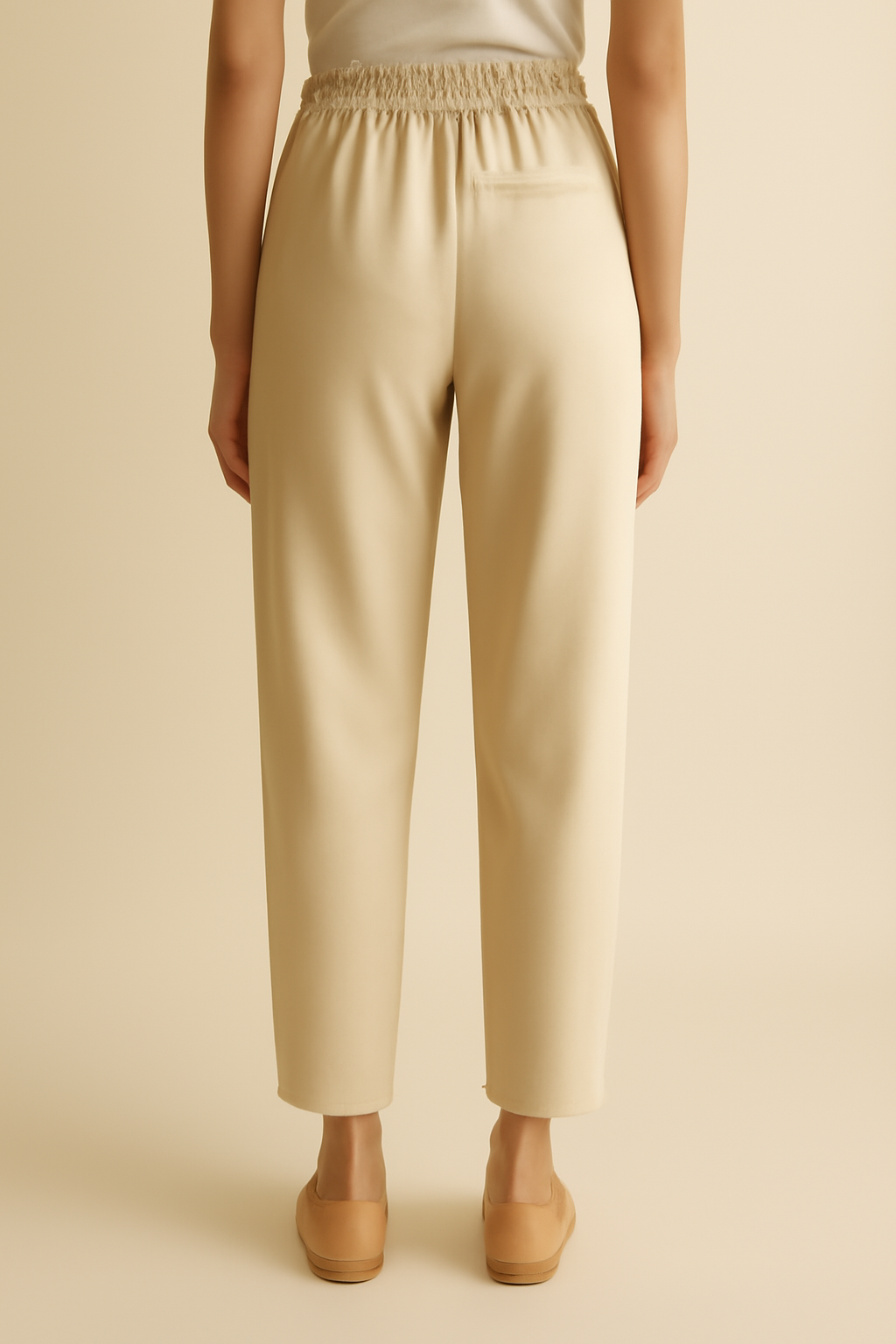 Cyclades High-Rise Linen Tapered Trousers