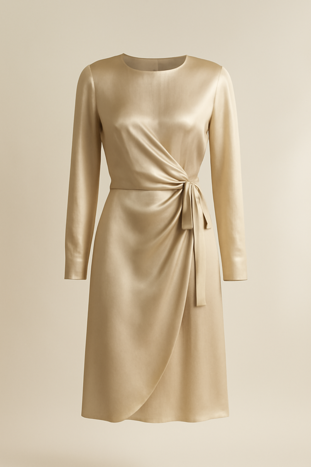 Cyclades Round-Neck Viscose Wrap Dress