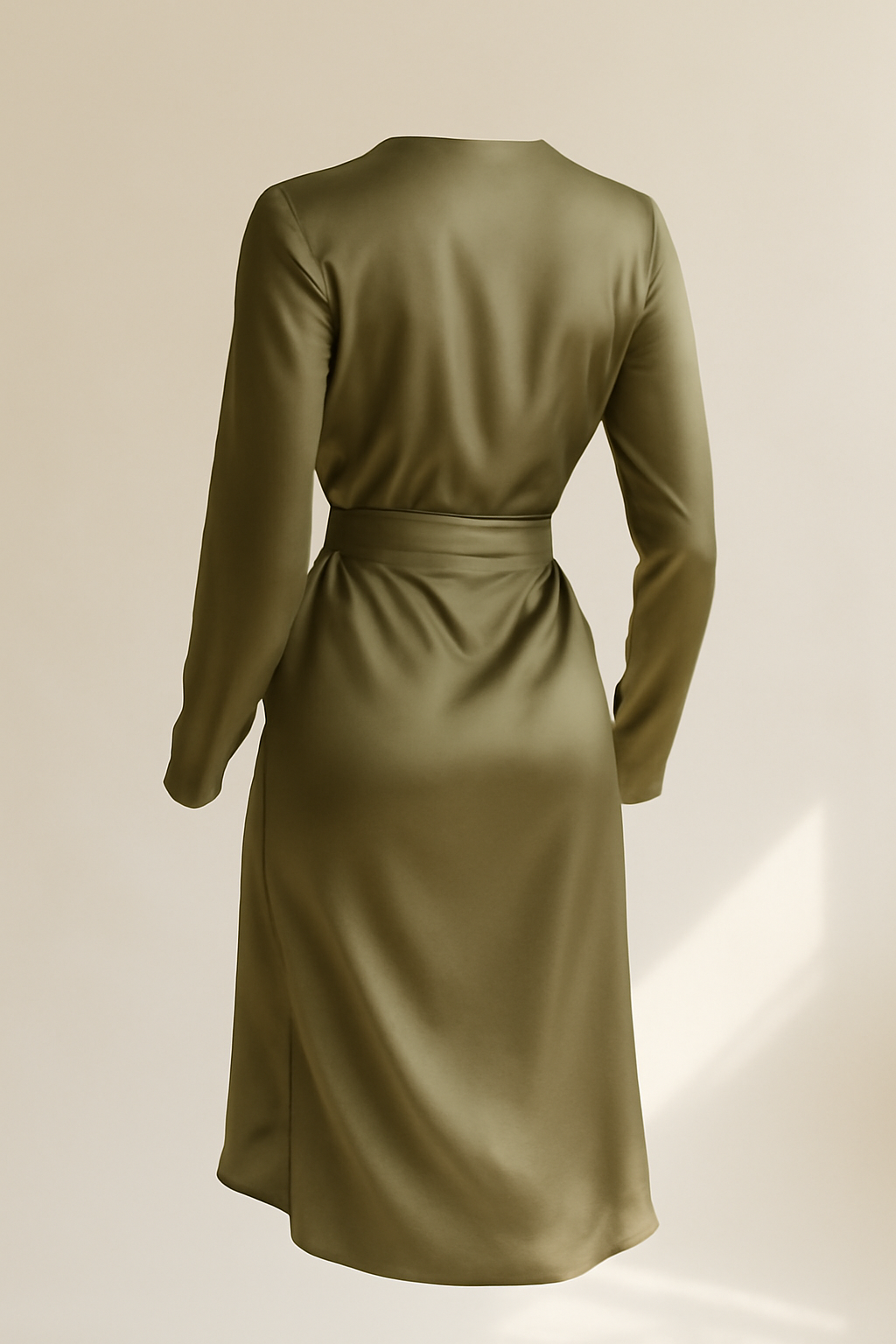 Cyclades Round-Neck Viscose Wrap Dress