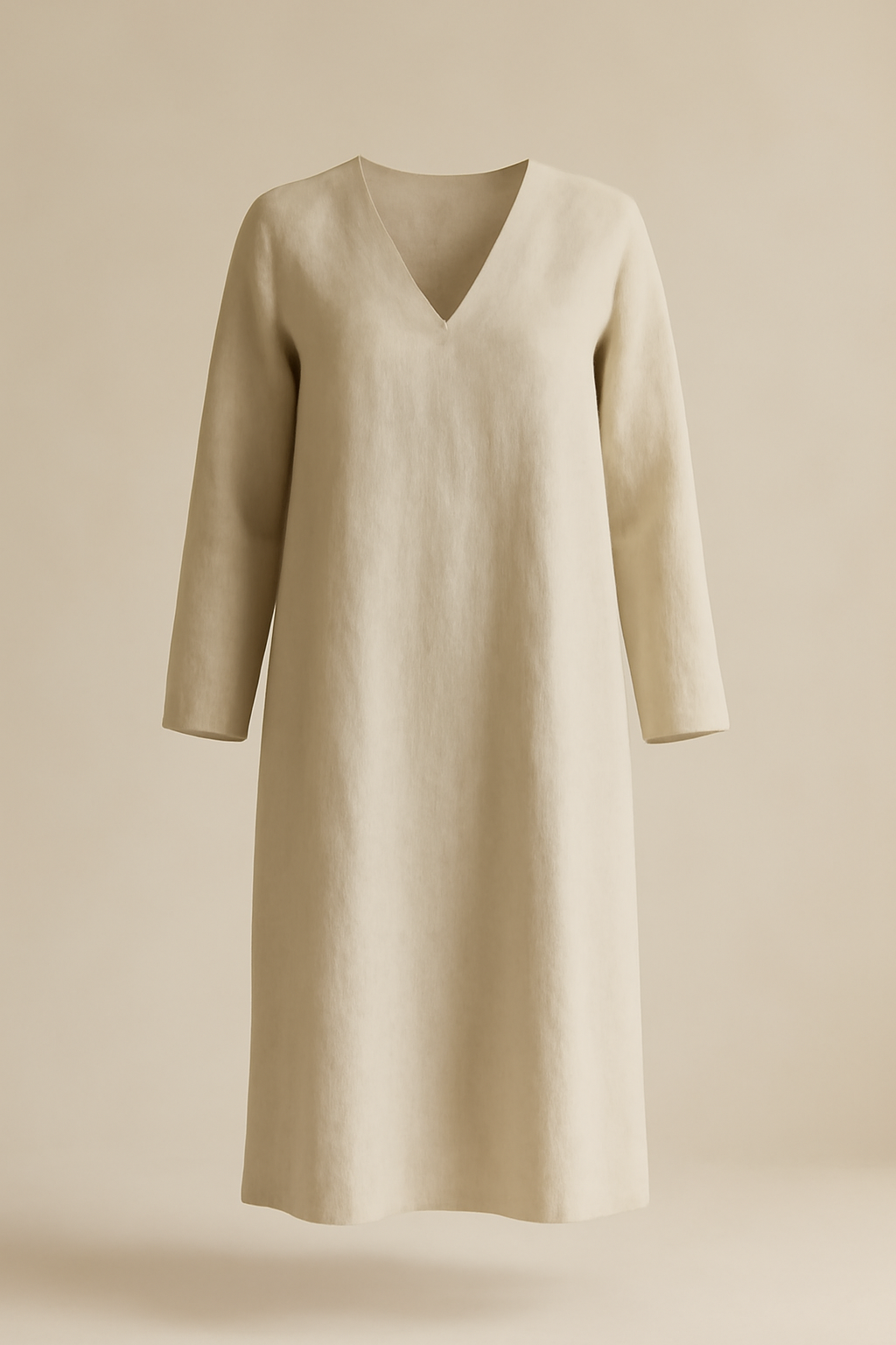 Cyclades V-Neck Linen Relaxed Dress
