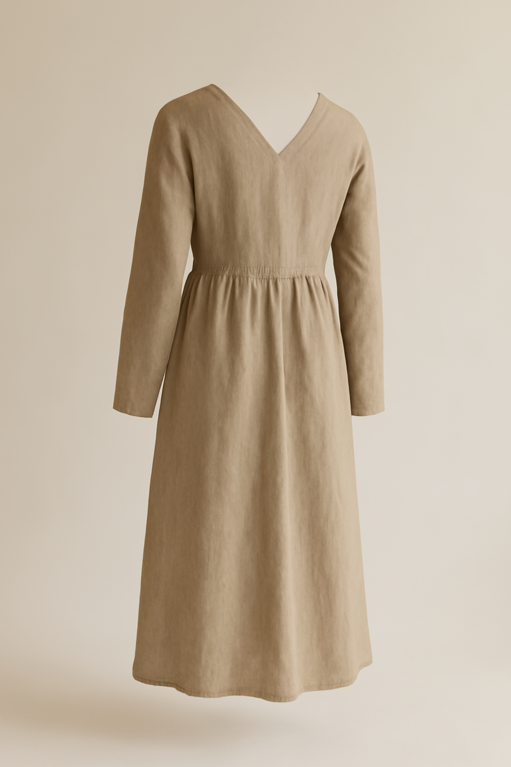 Cyclades V-Neck Linen Relaxed Dress