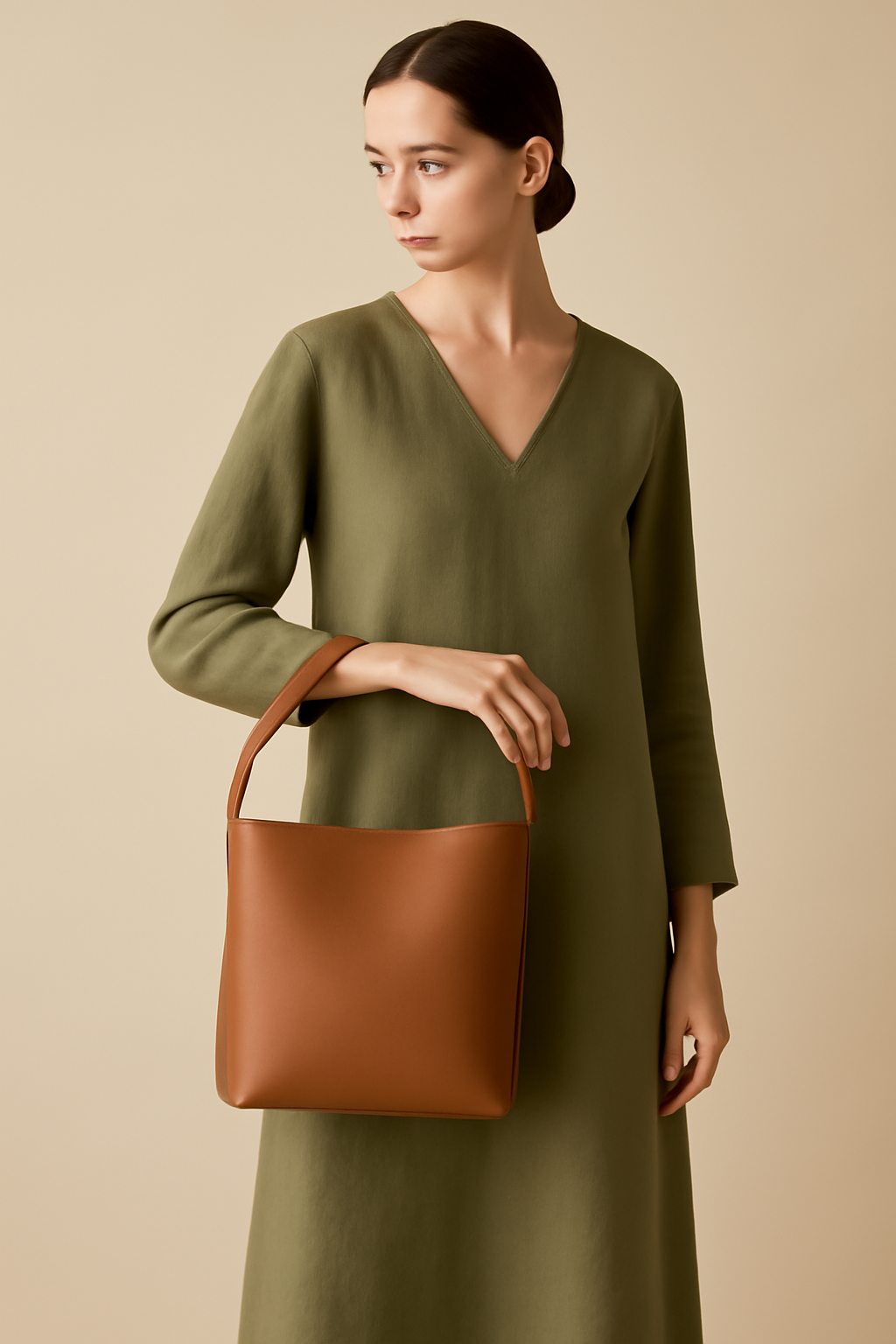 Cyclades Woven Vegan Leather Shoulder Bag