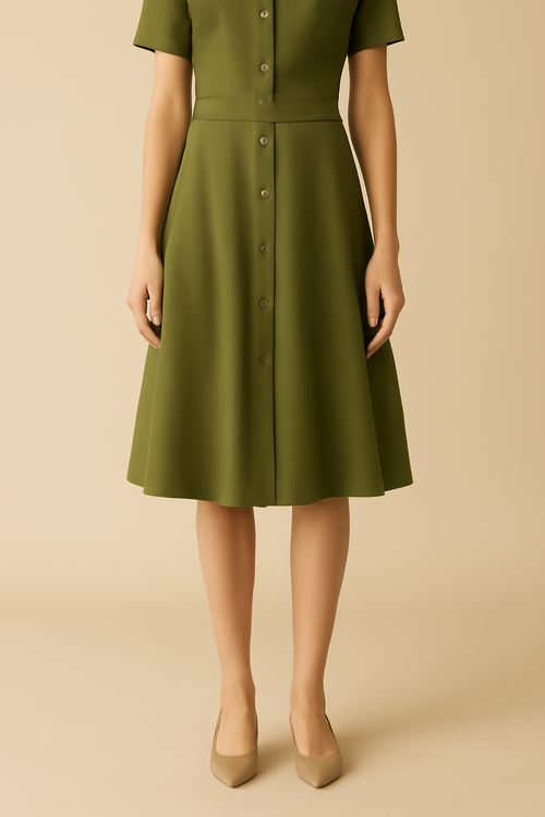 Cyclades Wrap Cotton Midi Skirt