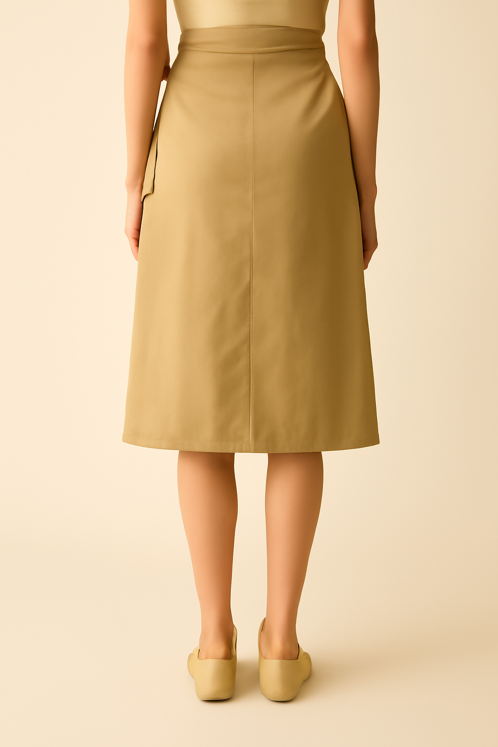 Cyclades Wrap Cotton Midi Skirt