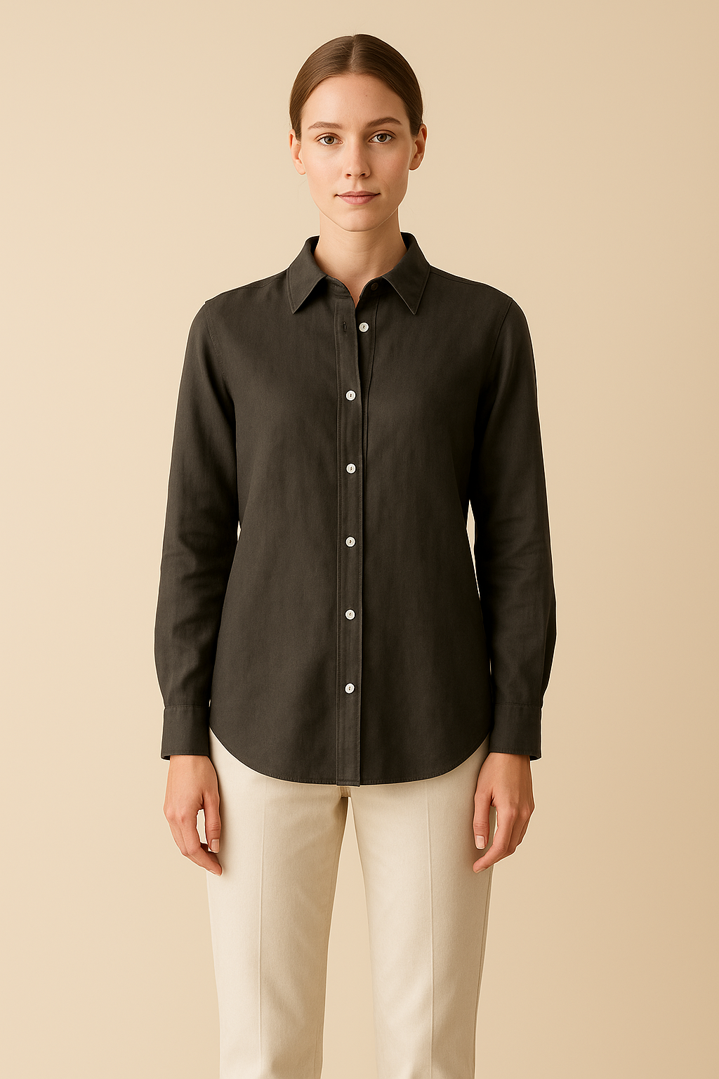 Douro Band-Collar Linen Everyday Shirt