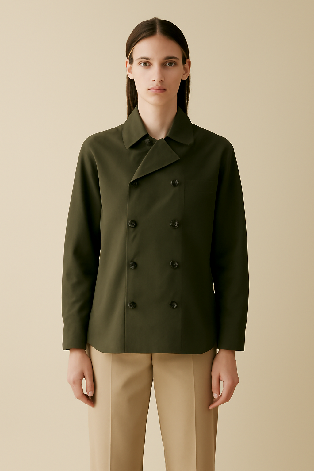 Douro Button-Down Cotton Double-Breasted Shirt
