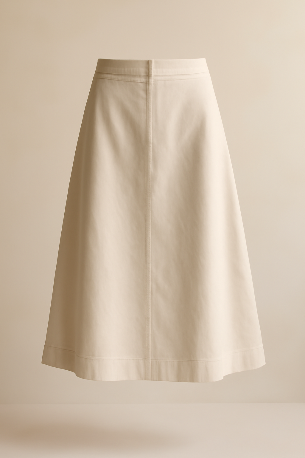 Douro Button-Front Cotton A-Line Skirt