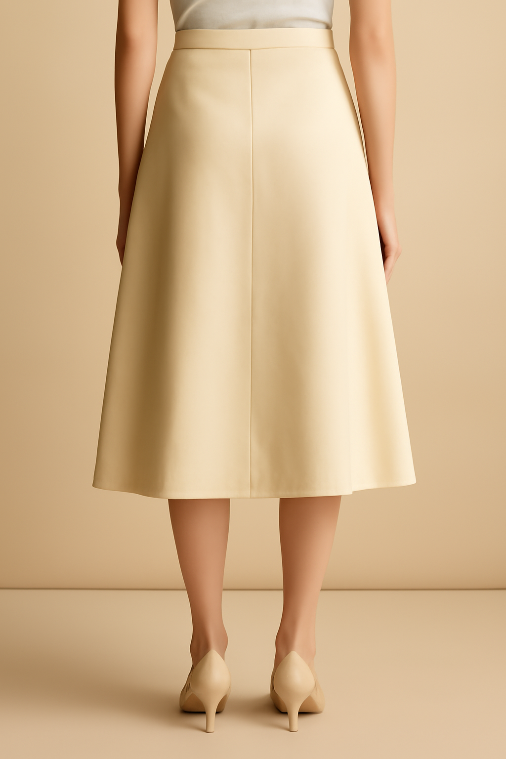 Douro Button-Front Cotton A-Line Skirt
