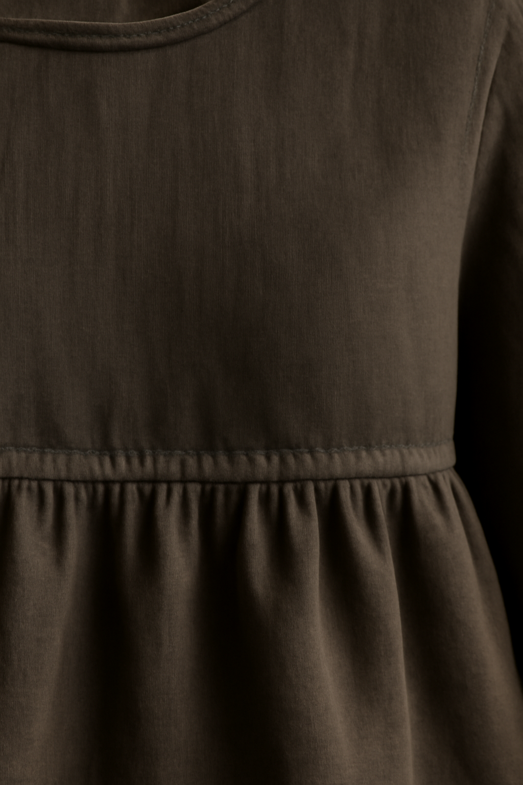 Douro Long-Sleeve Linen Flounce Blouse