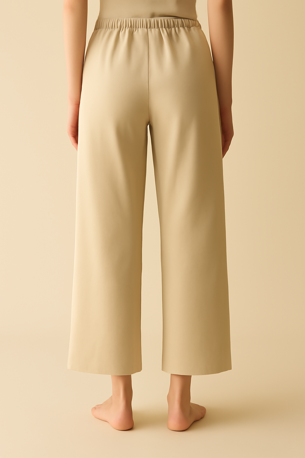 Douro Mid-Rise Linen Palazzo Trousers