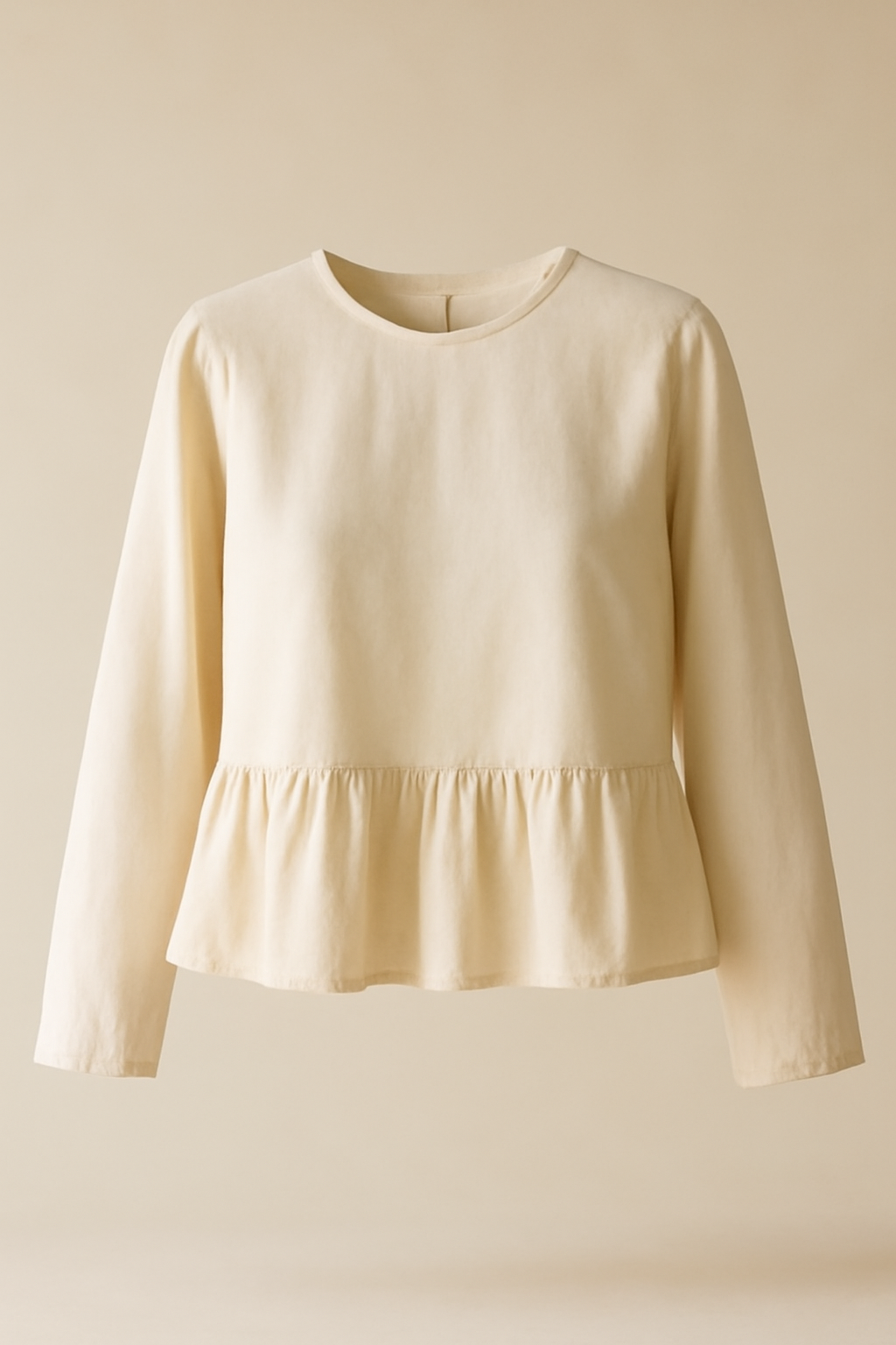 Douro Puff-Sleeve Organic Flounce Blouse