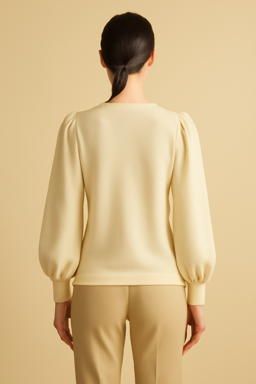 Douro Puff-Sleeve Tencel Classic Blouse