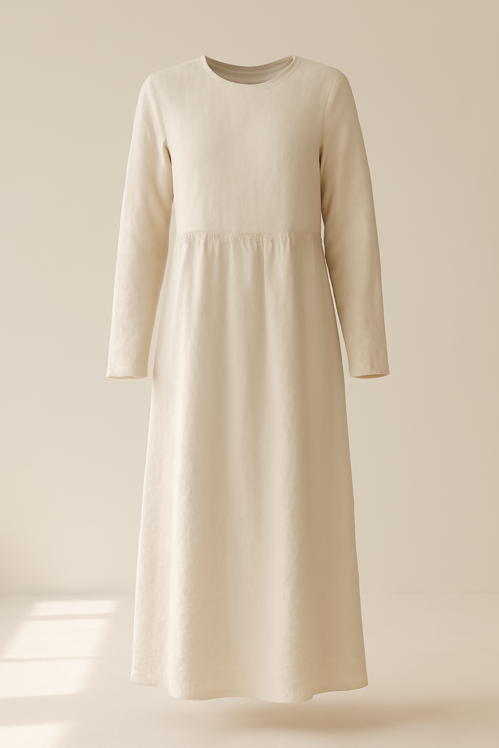 Douro Round-Neck Linen Maxi Dress