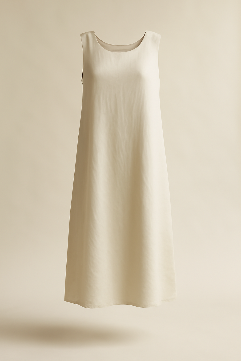 Douro Round-Neck Linen Slip Dress
