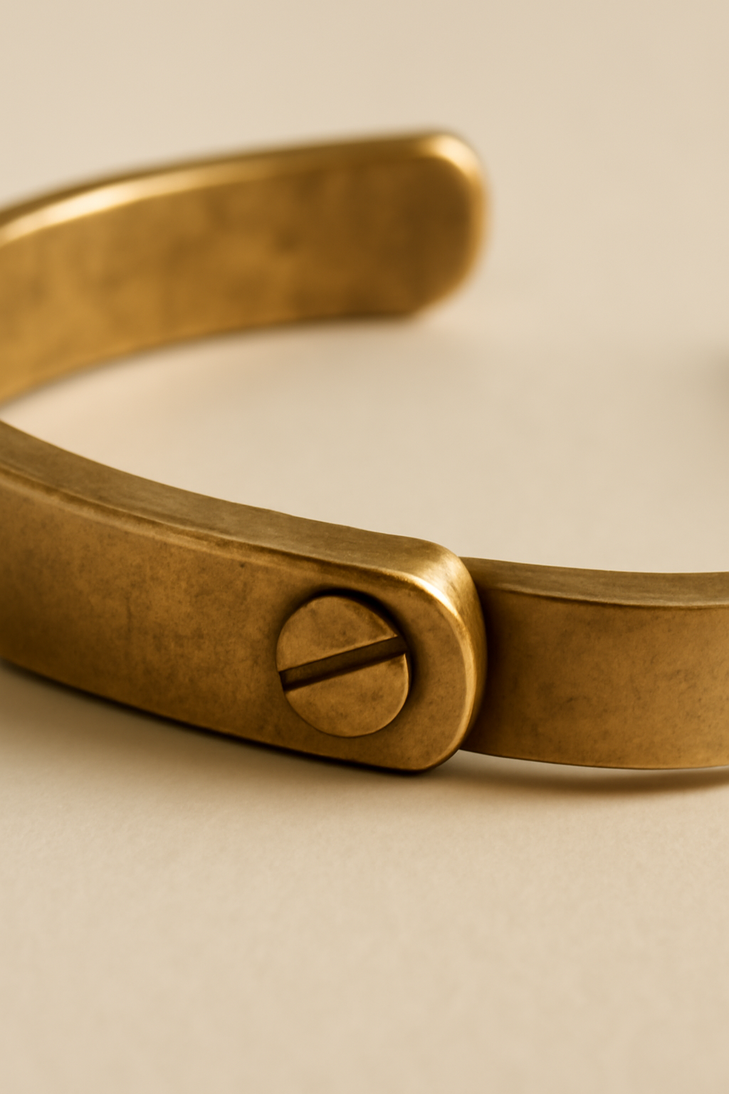 Douro Textured Brass Bracelet