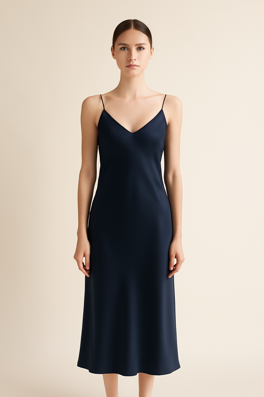 Douro V-Neck Viscose Slip Dress