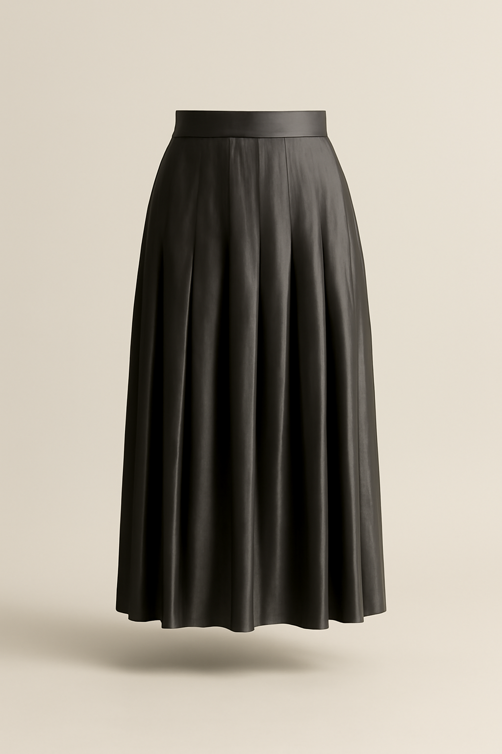 Dune Button-Front Viscose Pleated Skirt