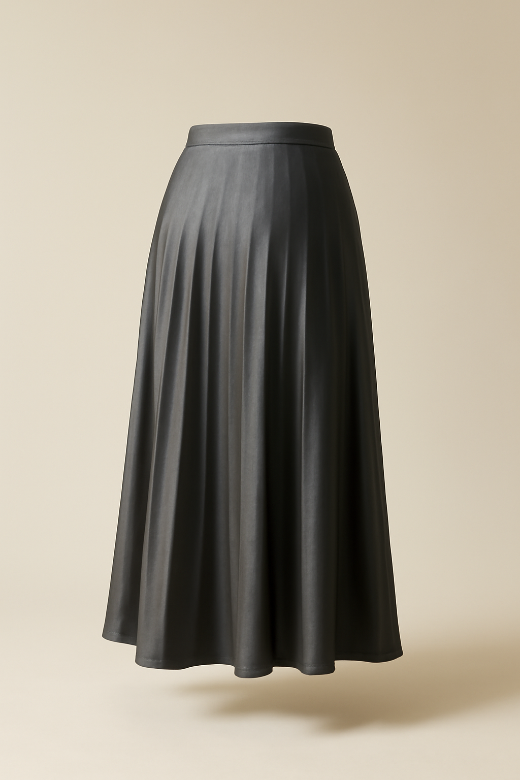 Dune Button-Front Viscose Pleated Skirt