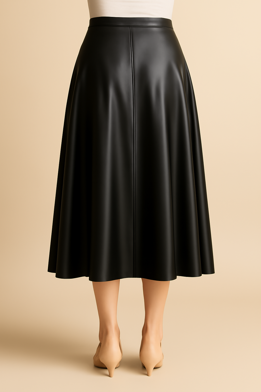 Dune Button-Front Viscose Pleated Skirt