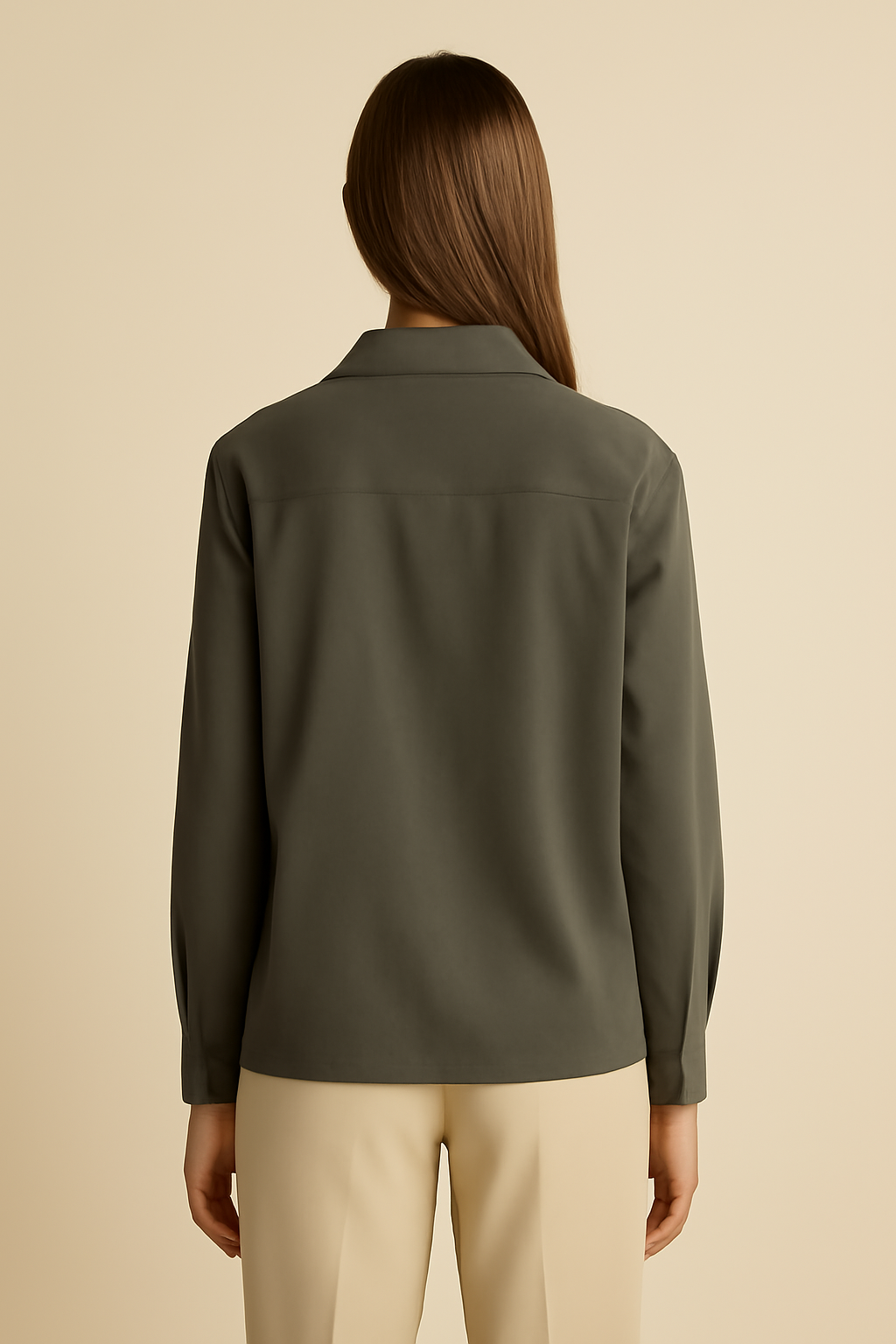 Dune Camp-Collar Linen Utility Shirt
