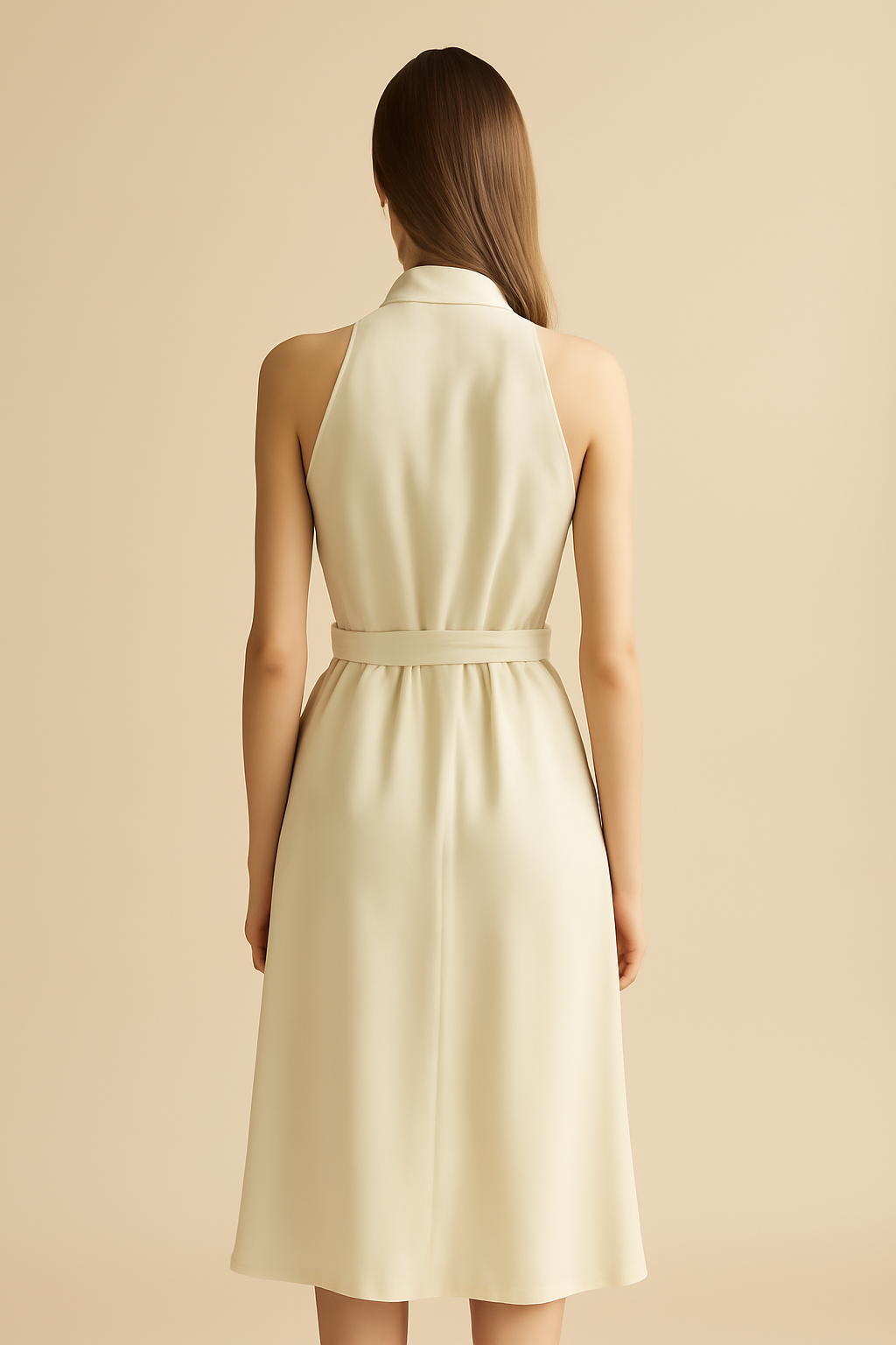 Dune Halterneck Tencel Shirt Dress