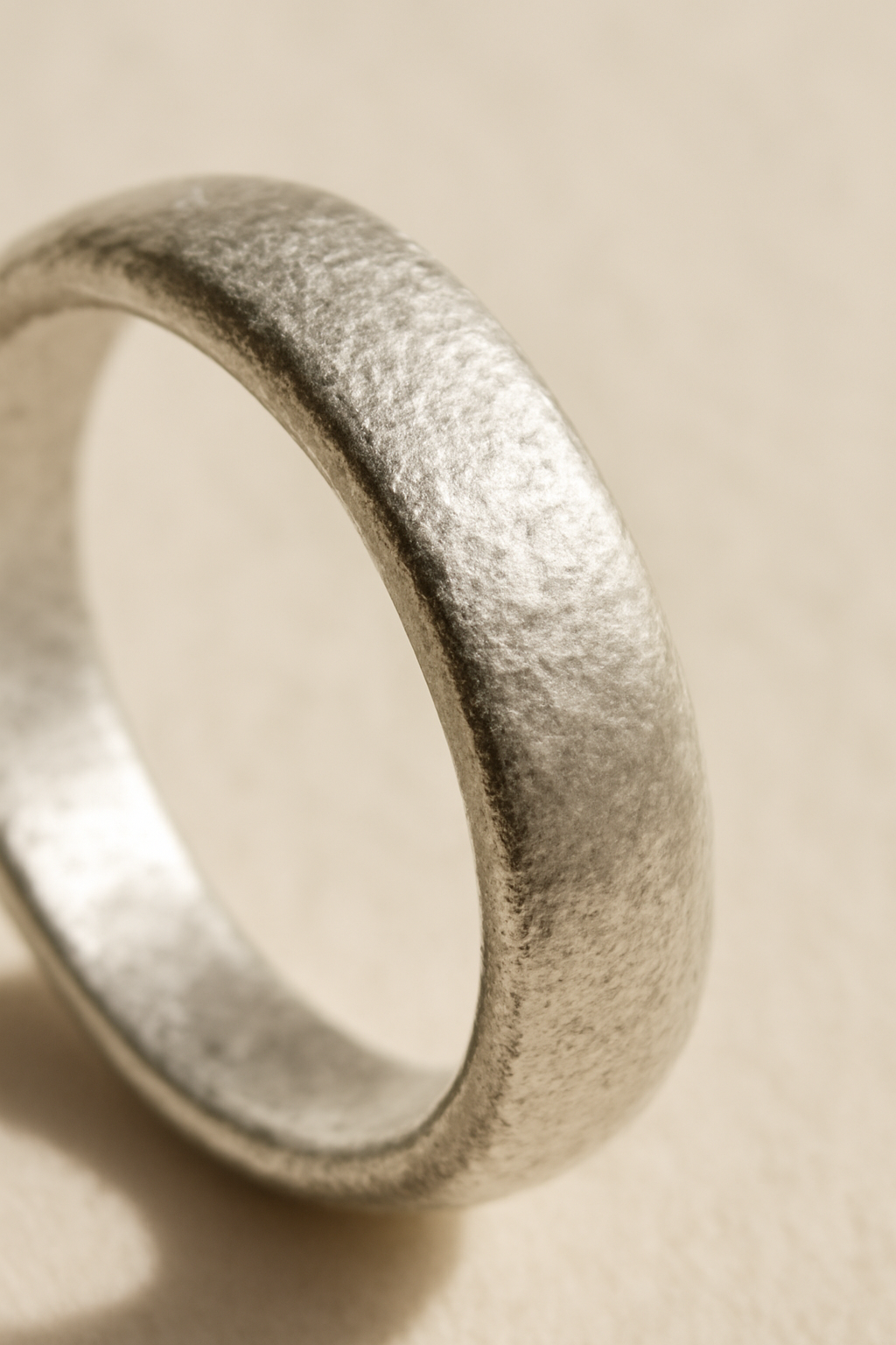 Dune Textured Silver Ring