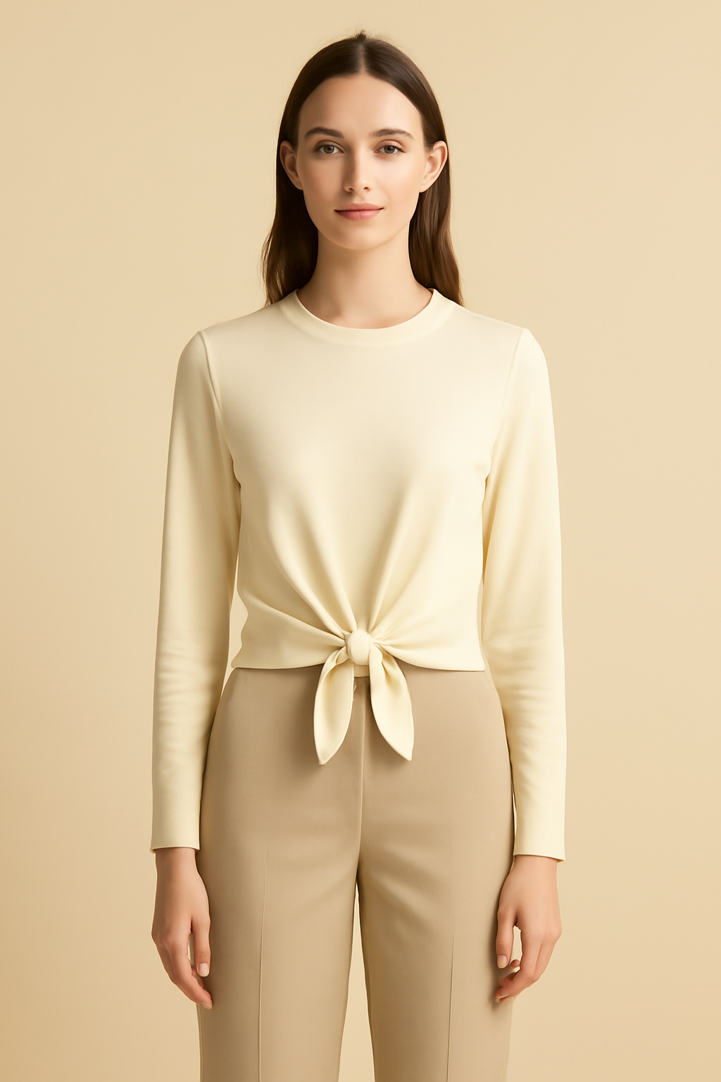 Dune Tie-Front Organic Classic Blouse