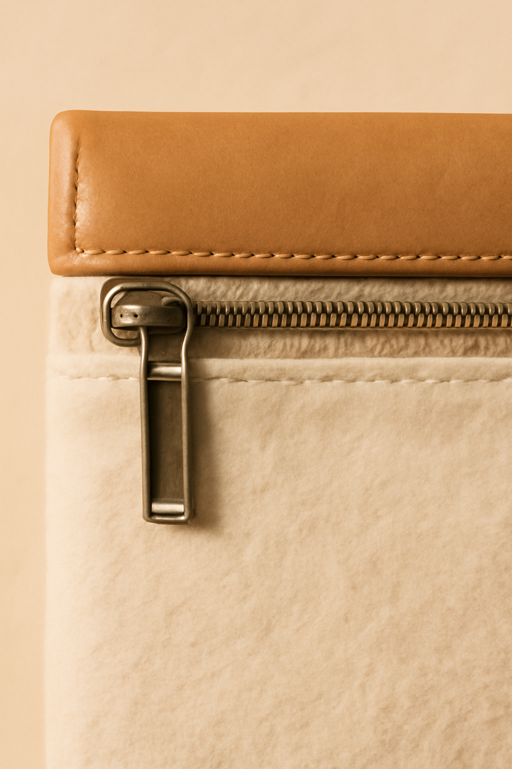 Dune Woven Canvas Leather Clutch
