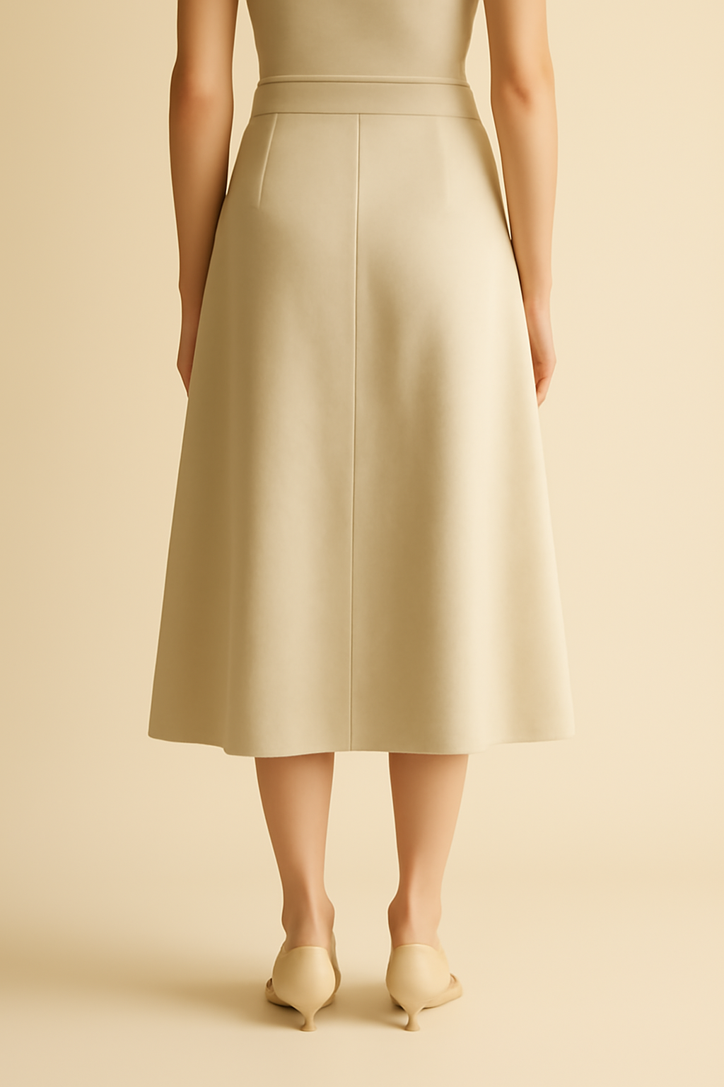 Dune Wrap Linen Midi Skirt