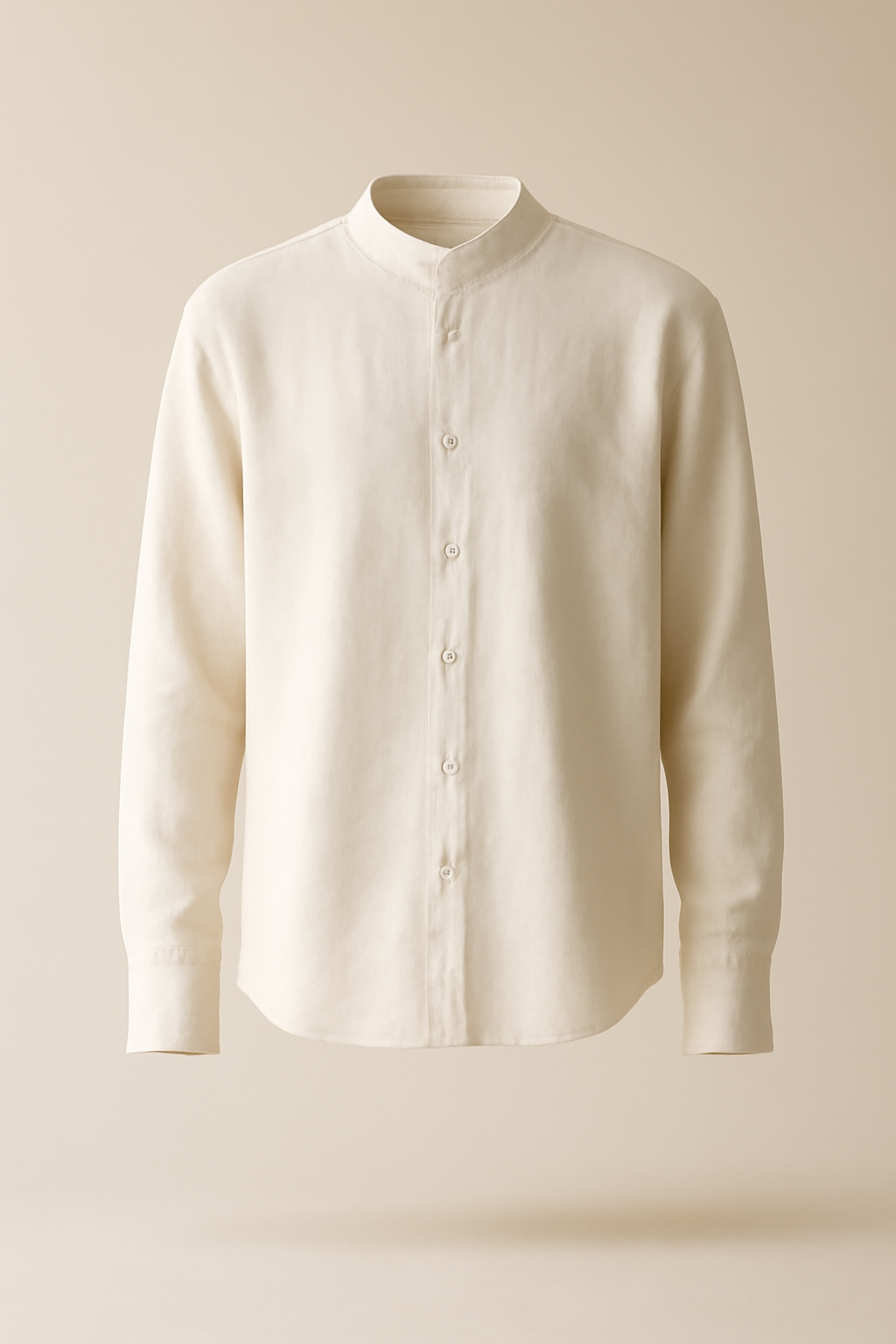 Ericeira Band-Collar Linen Classic Shirt