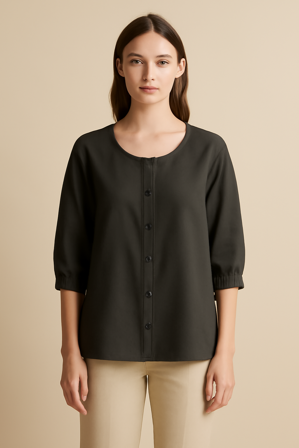 Ericeira Cropped Tencel Relaxed Blouse