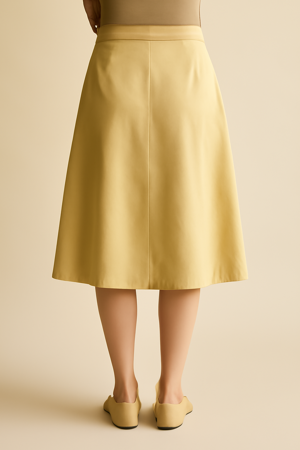 Ericeira High-Waisted Cotton Midi Skirt