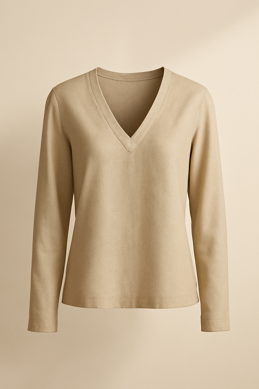 Ericeira Long-Sleeve Tencel V-Neck Blouse