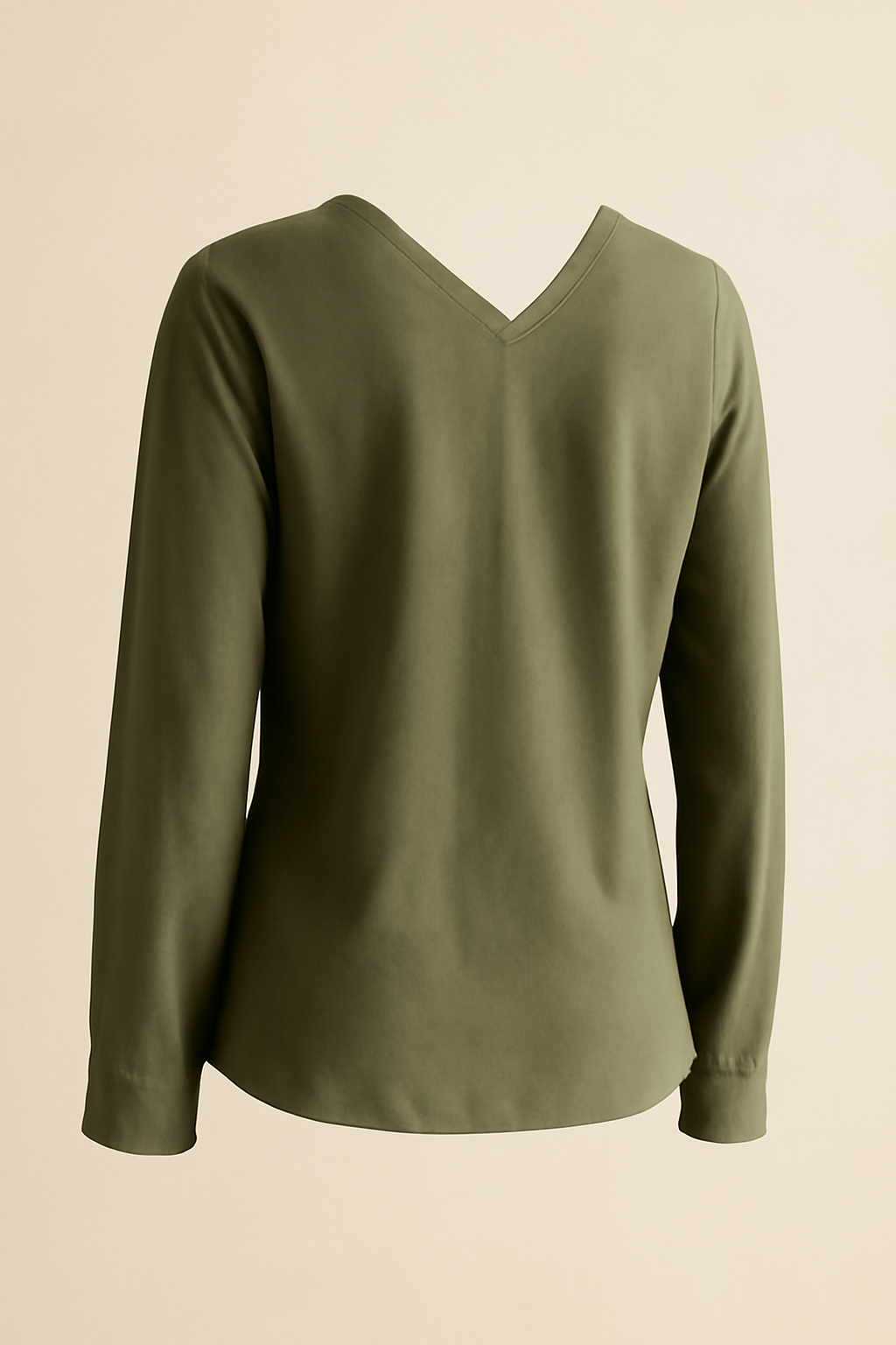 Ericeira Long-Sleeve Tencel V-Neck Blouse
