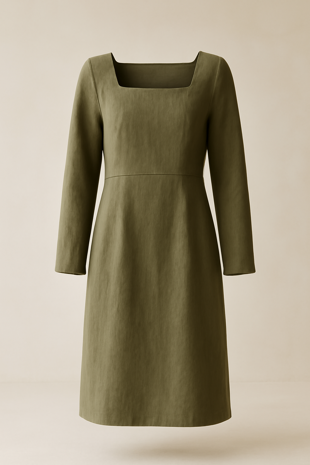 Ericeira Square-Neck Linen Shirt Dress