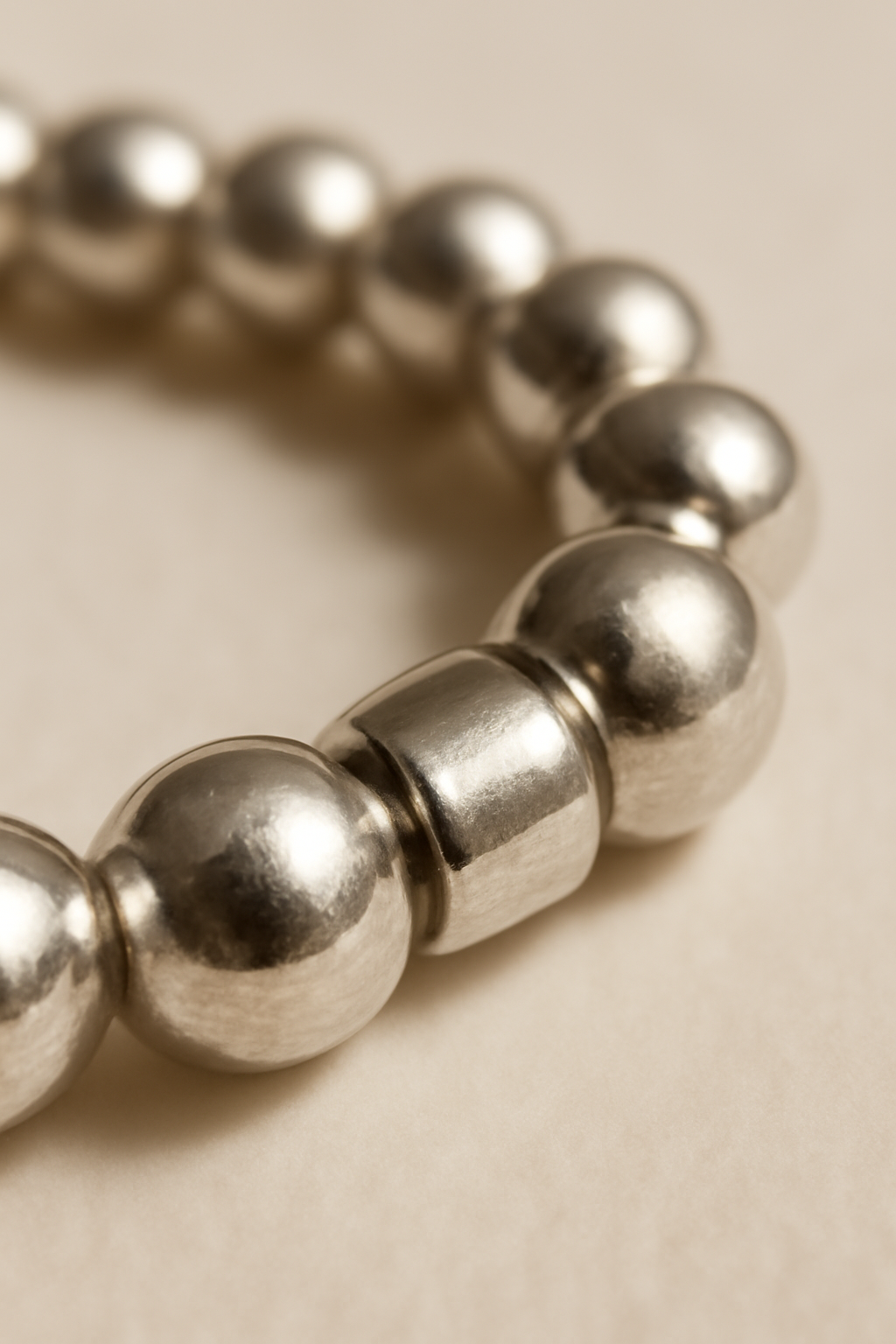 Harbor Beaded Silver Bracelet