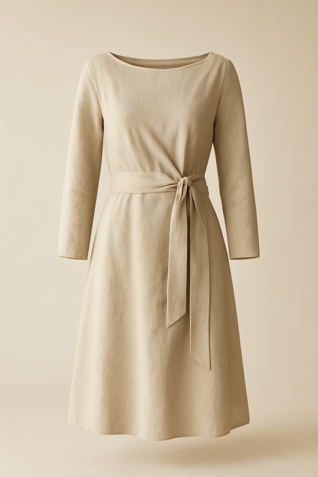 Harbor Boat-Neck Organic Wrap Dress