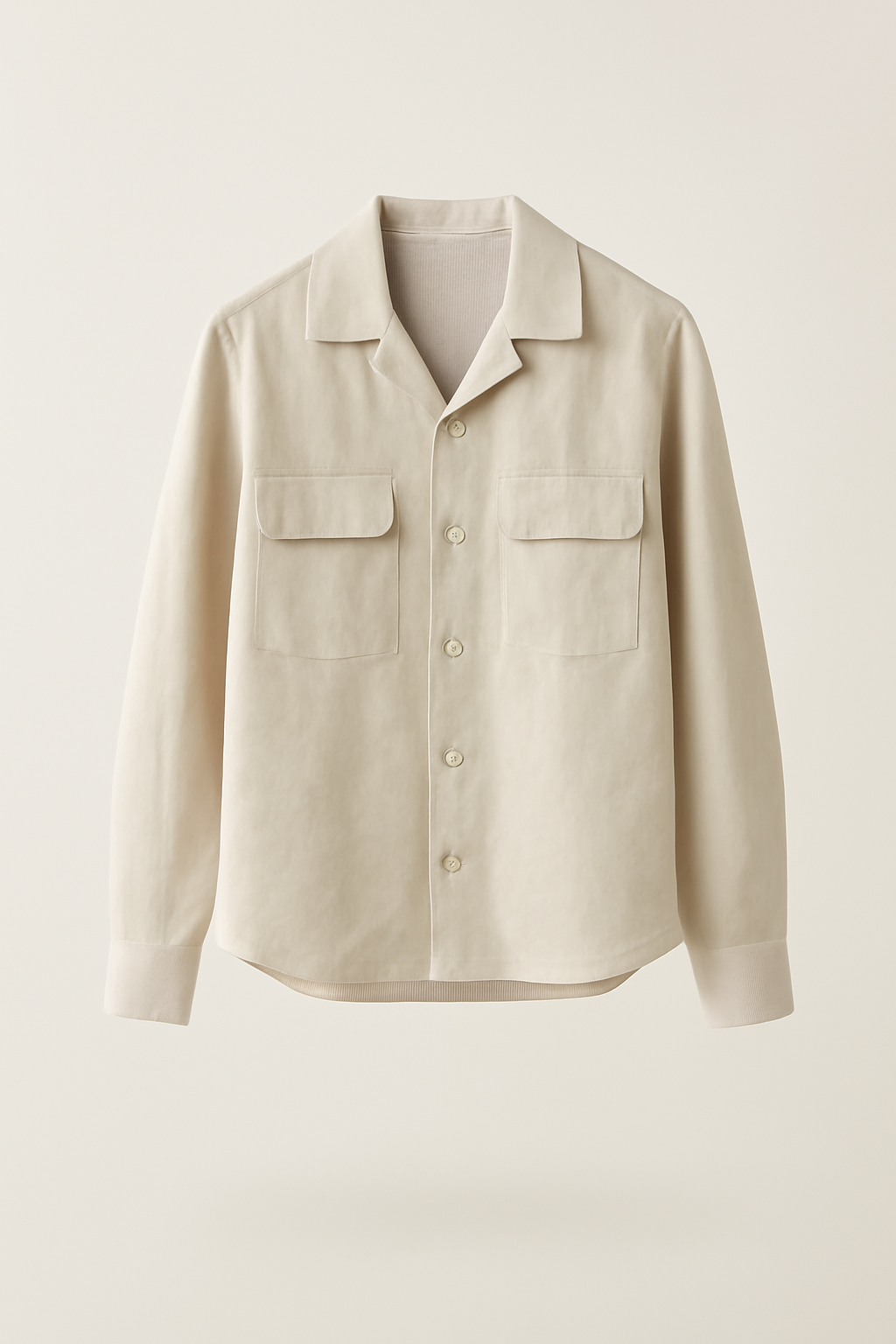 Harbor Camp-Collar Linen Utility Shirt
