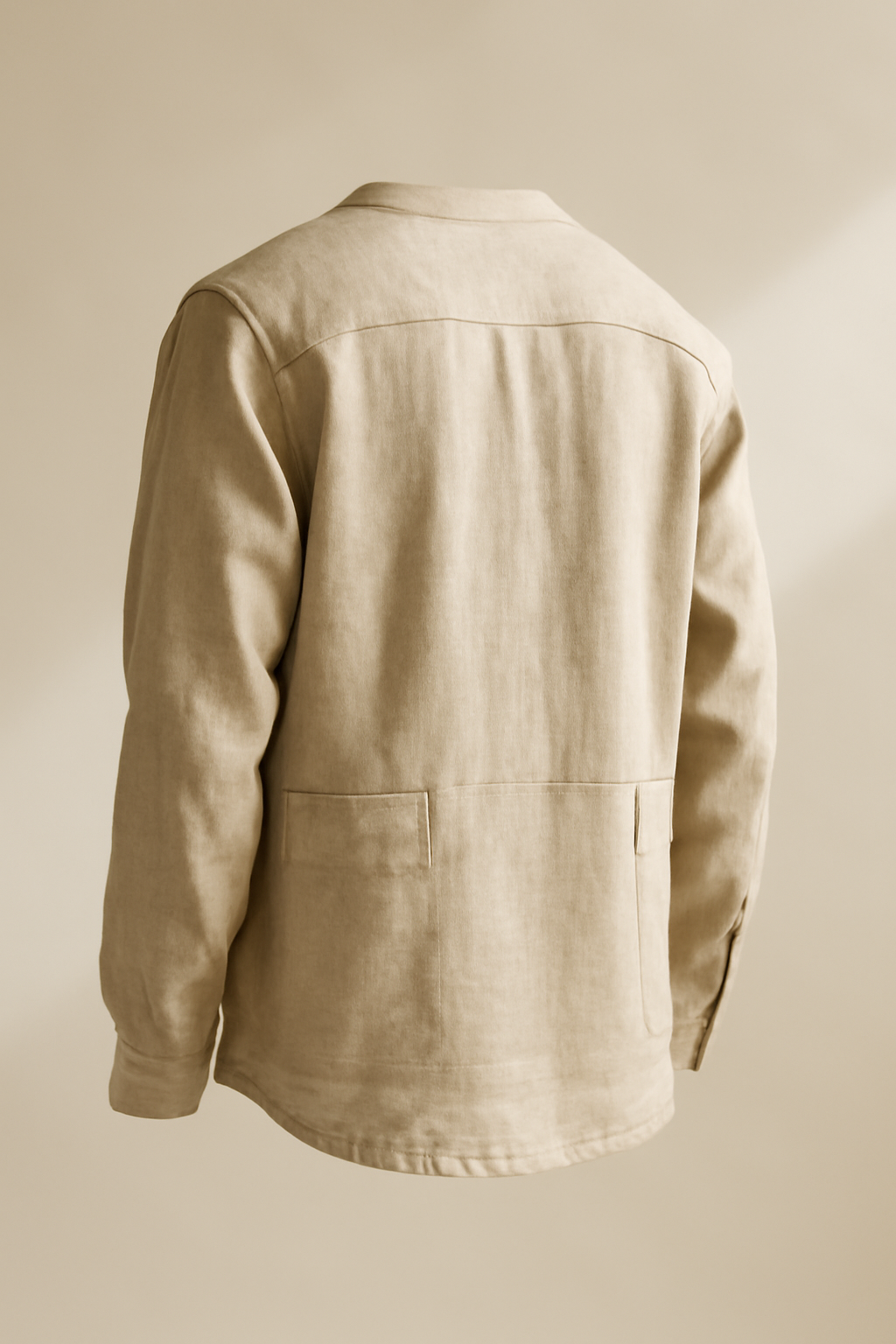 Harbor Camp-Collar Linen Utility Shirt