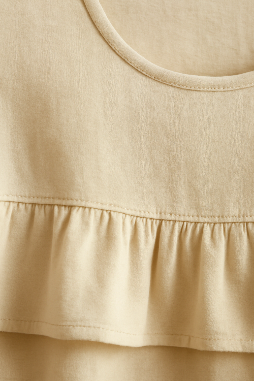 Harbor Cropped Linen Flounce Blouse