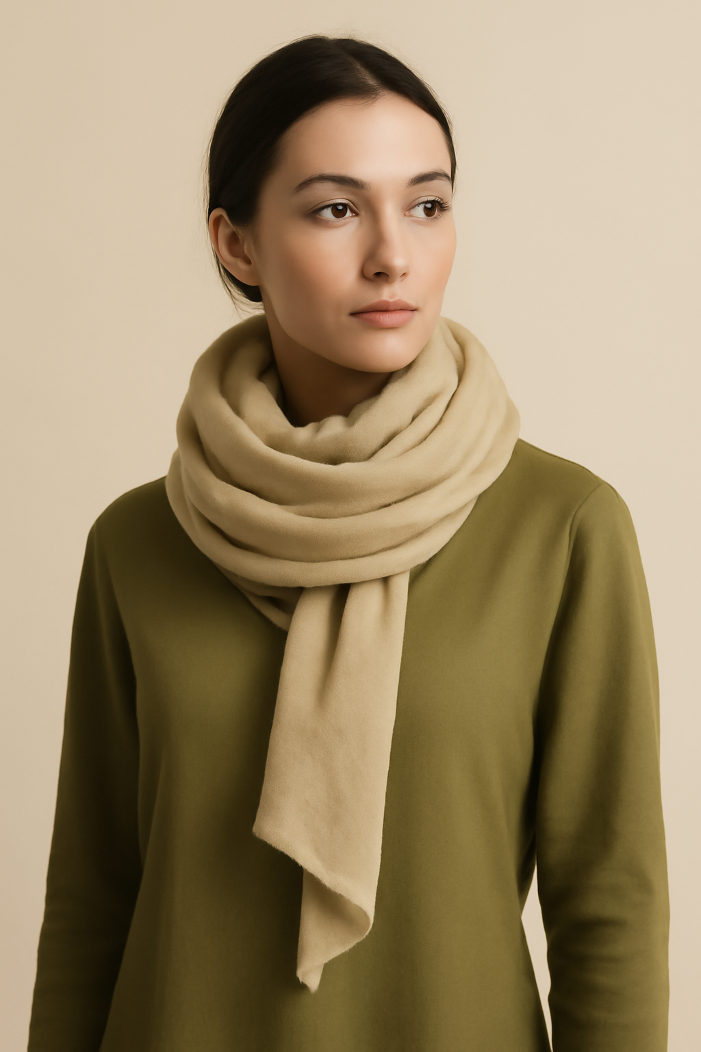 Harbor Fringed Linen Scarf
