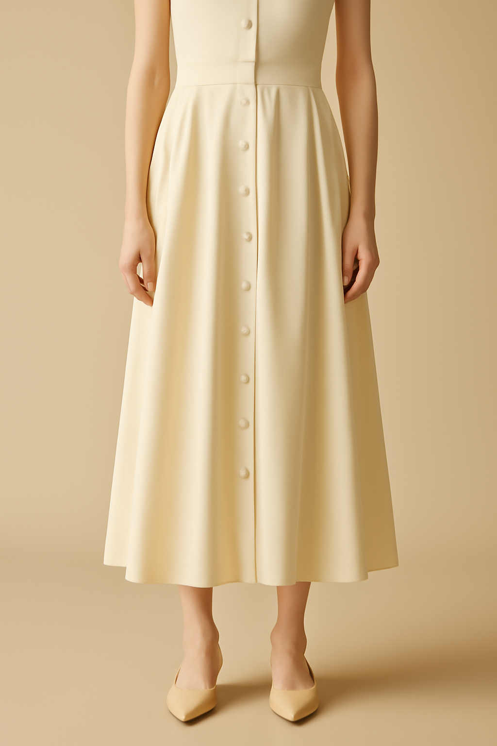 Harbor High-Waisted Tencel Pleated Skirt