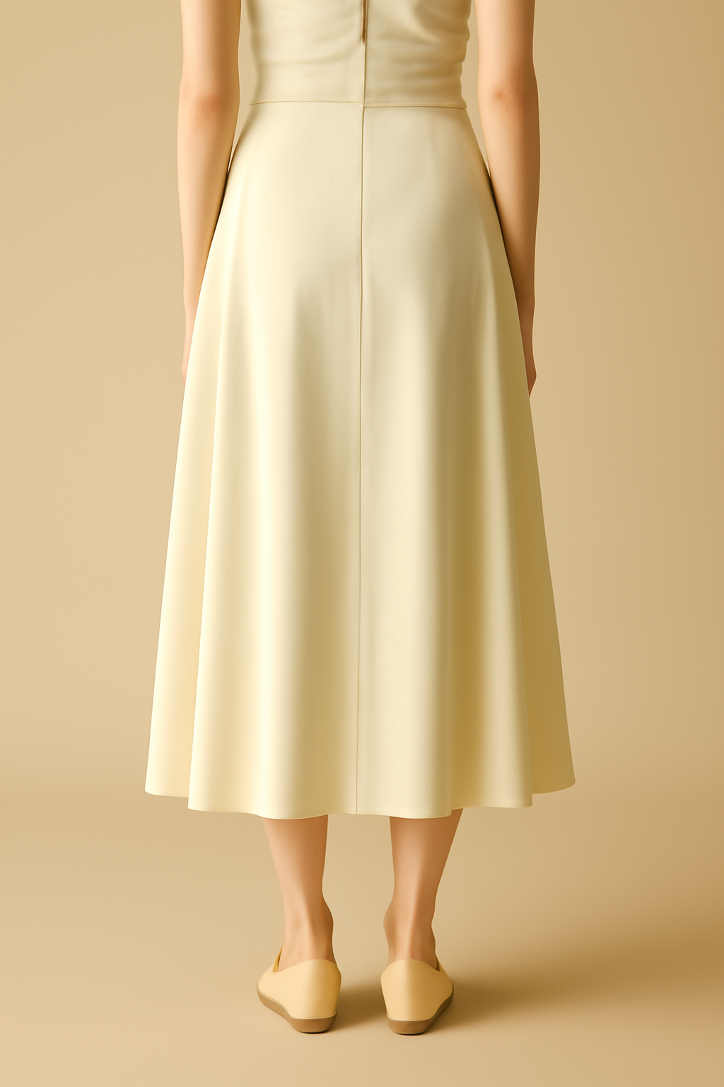 Harbor High-Waisted Tencel Pleated Skirt