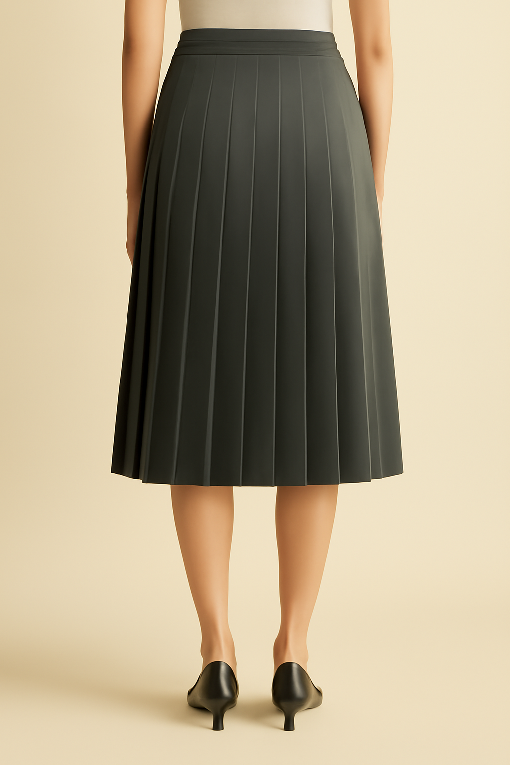 Harbor High-Waisted Tencel Pleated Skirt
